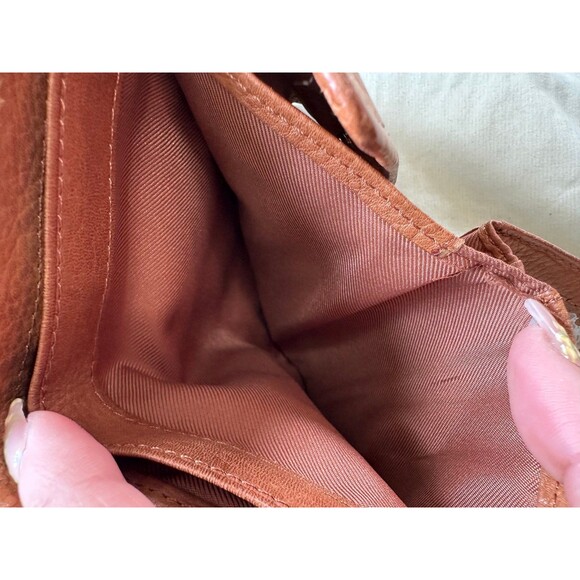 Fossil Popstitch Pebbled Genuine Leather Trifold  Removable ID Holder Wallet - Picture 5 of 8